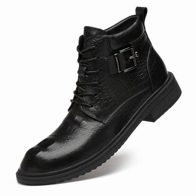 West Louis Hand Made Leather Alligator Boots With Buckle