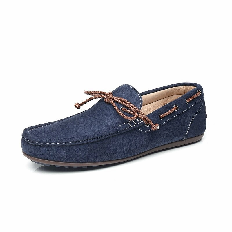 West Louis Lightweight Cow Suede Stylish Mocassins Loafers Rubber Horsebit