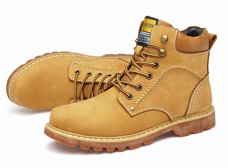 West Louis Warm Genuine Leather Winter Ankle Boots