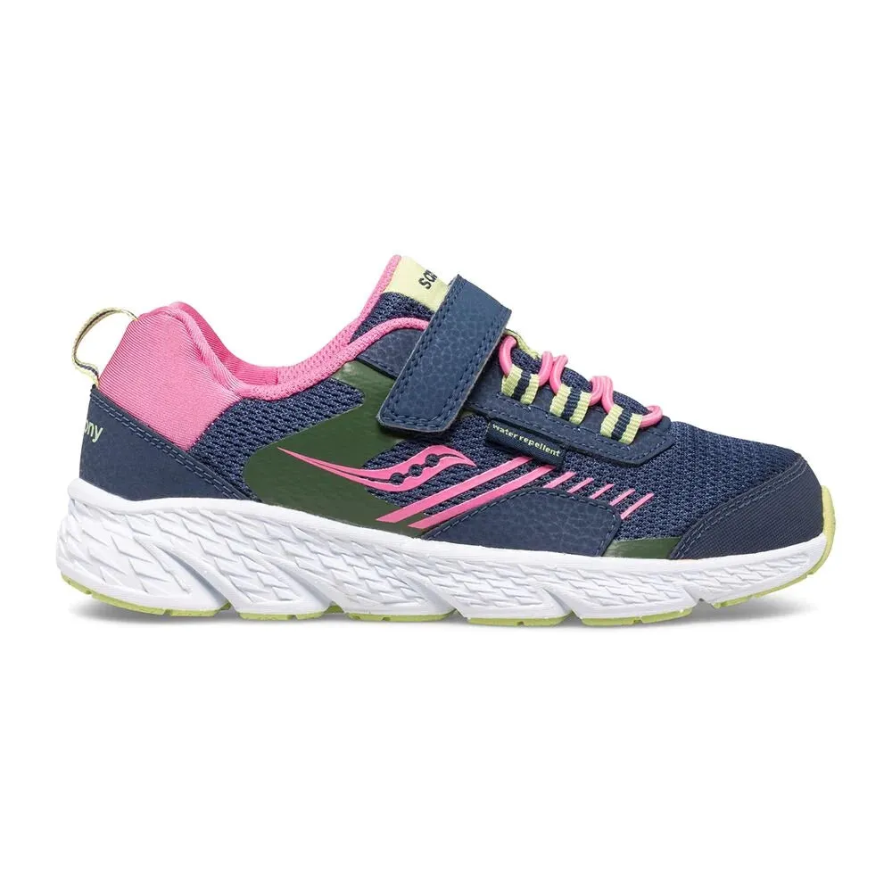 Revolution Road Running Shoes Wind Shield A/C Navy/Green/Pink (Size 4c-10c)