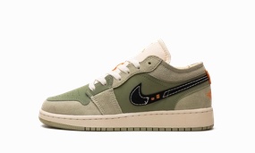 Air Jordan 1 Low Craft SE GS "Light Olive" Kawhi 3 Basketball Shoes
