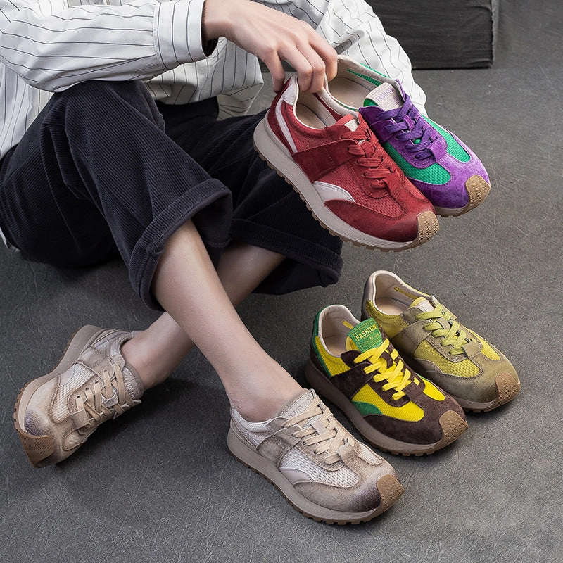 Women Color Matching Patchwork Casual Training Sneakers