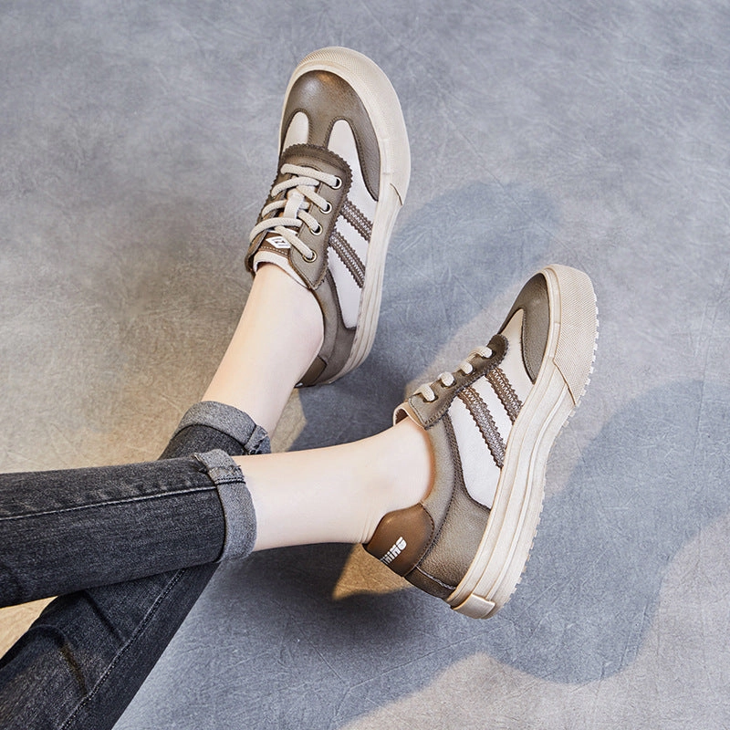 Women Handmade Color Matching Leather Casual Training Shoes Kohls Training Shoes