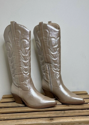 Women's Dixie Platino Boots In Gold Alden Boots