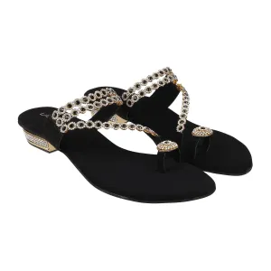 Women's Embellished Toe-Ring Sandals (1365) Studded Platform Sandals