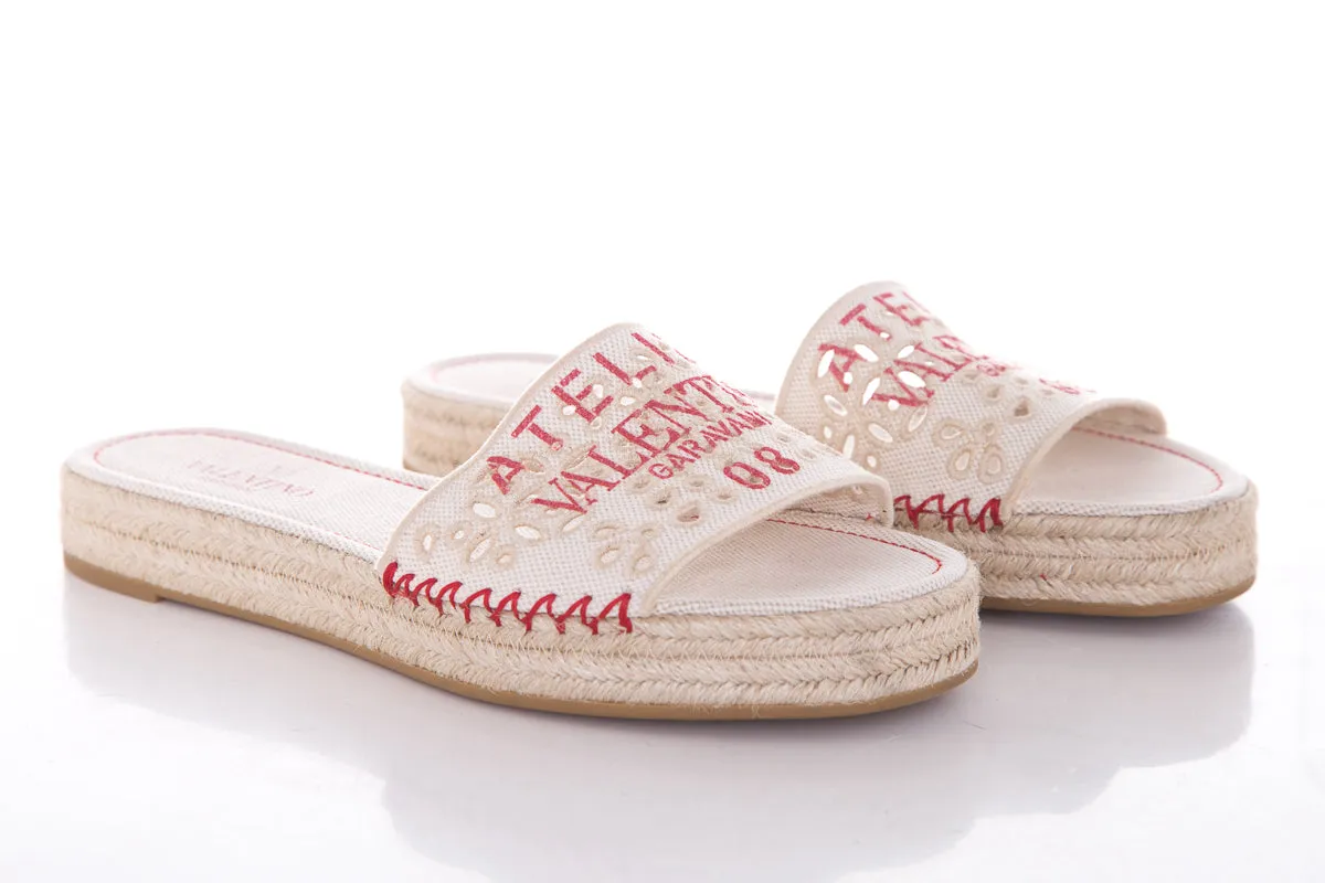 Valentino Garavani Beige Sandals SZ 9 Boot Sandals