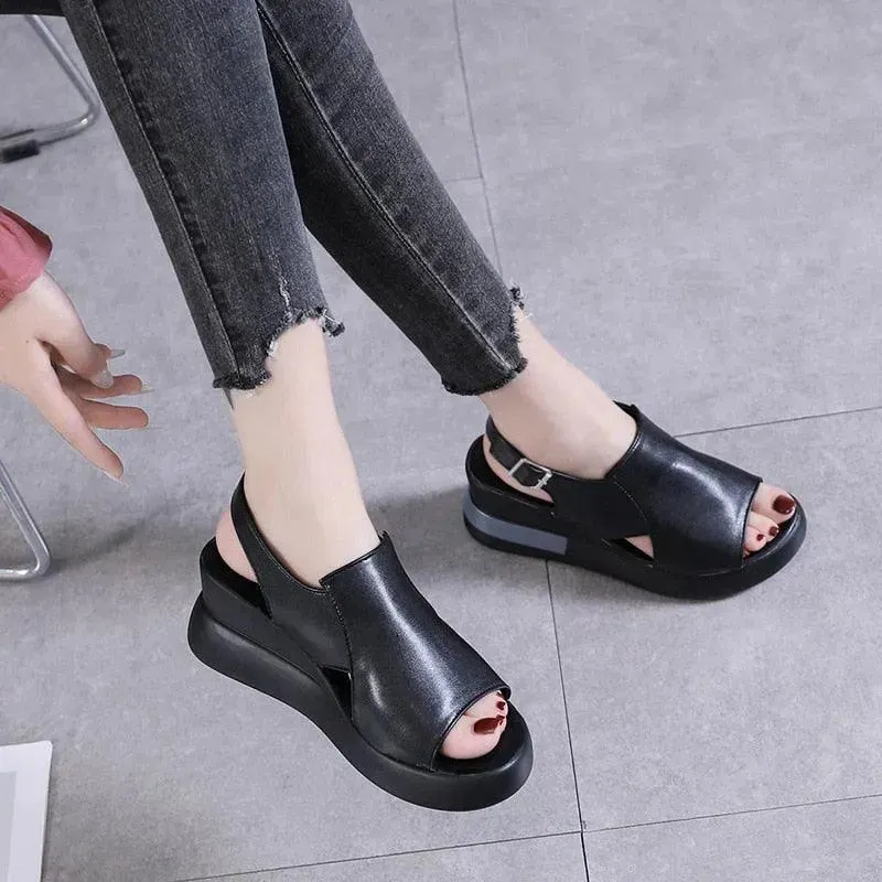Cool Hiking Sandals Platform Wedge Sandals Shoes