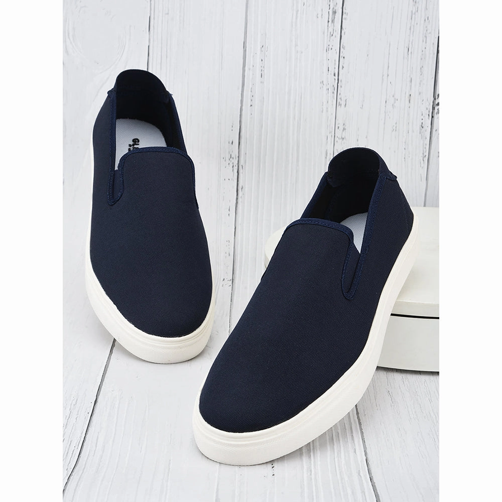 Cognac Loafers Gliders Non-Lacing Navy Blue Casual Sneakers For Men HYPER-E By Liberty