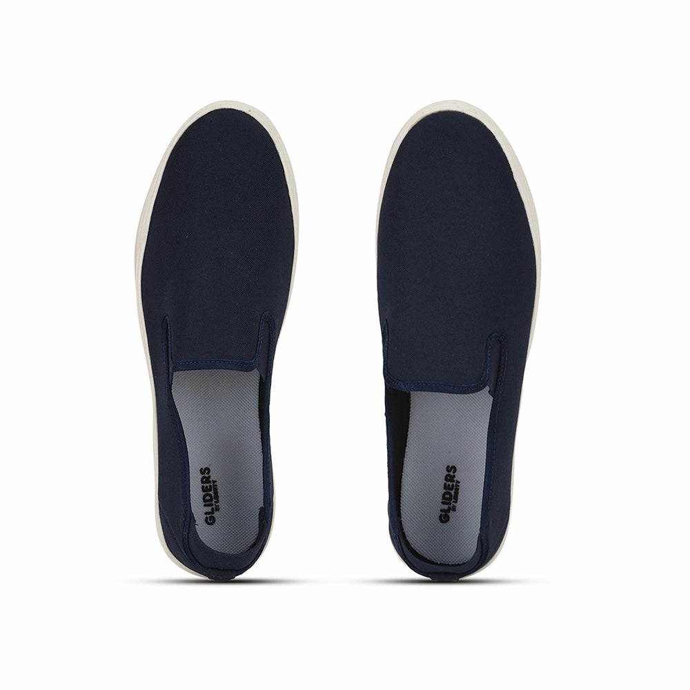 Fall Outfits With Loafers Gliders Non-Lacing Navy Blue Casual Sneakers For Men HYPER-E By Liberty