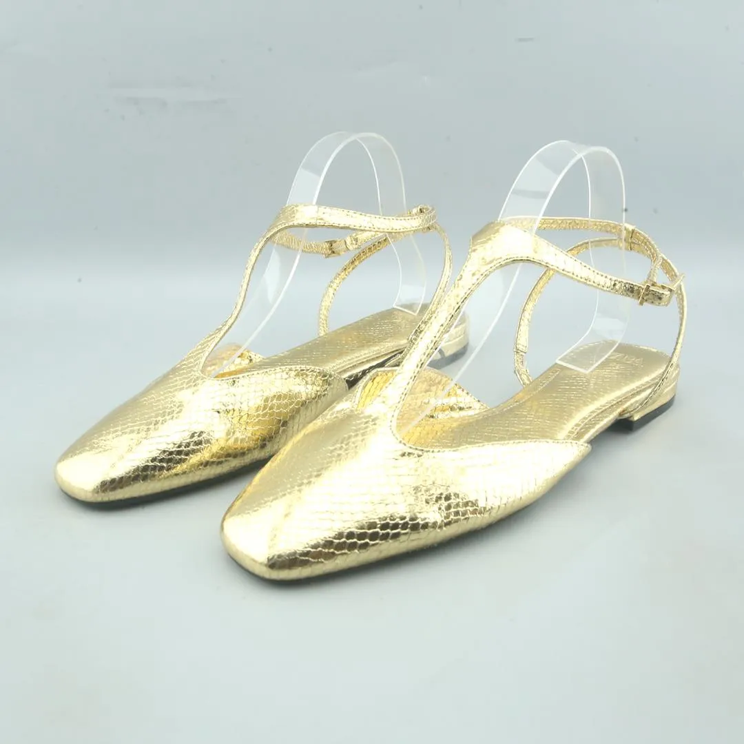 Pearl Embellished Flat Shoes ZARA. .